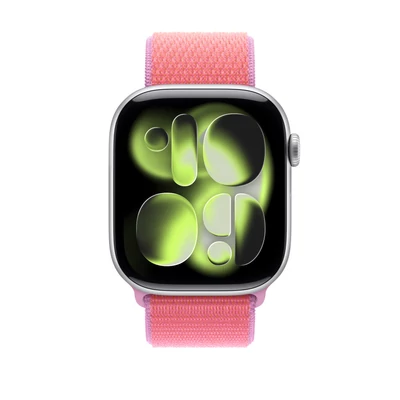 Kép 2/3 - Apple Watch 46mm Sport Loop: Bright Guava Sport Loop (SEASONAL)