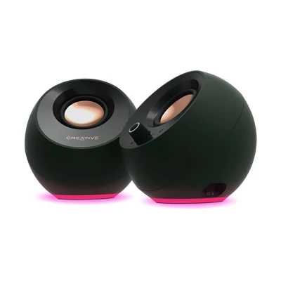 Creative Pebble Pro Minimalistic 2.0 USB-C Speakers with Bluetooth RGB Black