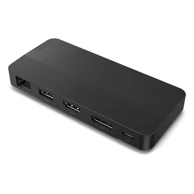 Kép 2/4 - Lenovo USB-C Dual Display Travel Docking station with Adapter Black