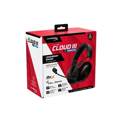 Kép 2/2 - HP HyperX Cloud III S Wireless Bluetooth Gaming Headset Black/Red