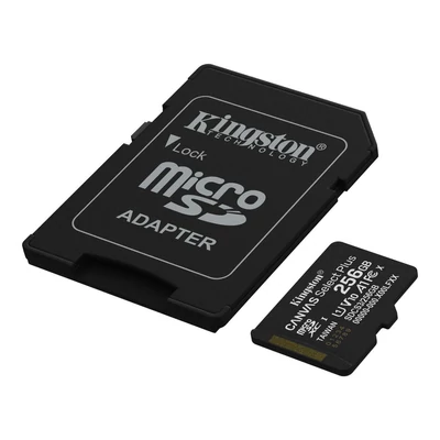 Kép 2/3 - Kingston 256GB microSDXC Canvas Select Plus Gen3 Class 10 UHS-1 A1 V10 + adapterrel