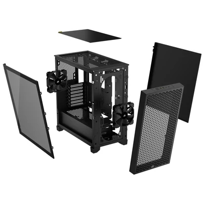 Kép 10/15 - Corsair 3000D AIRFLOW Mid Tower számítógépház fekete