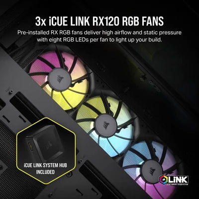 Kép 4/4 - CORSAIR 6500X Tempered Glass Dual-Chamber Számítógépház