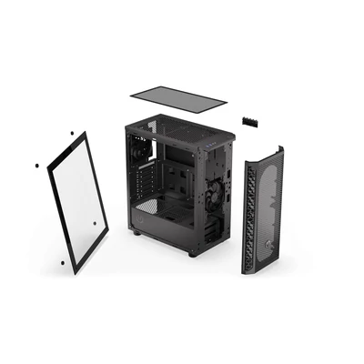 Kép 30/31 - Endorfy Signum 300 Core Tempered Glass Fekete Számítógépház