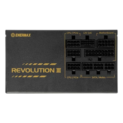 Kép 6/7 - Enermax 1000W 80+ Gold Revolution III Tápegység
