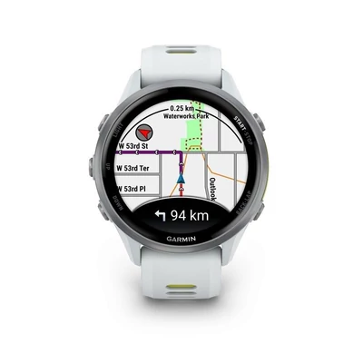 Kép 3/7 - Garmin Forerunner 970 prémium futóóra - fehér kő tok és fehér kő/átlátszó élénk sárga szíj