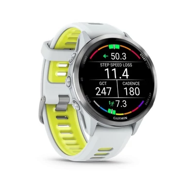 Kép 4/7 - Garmin Forerunner 970 prémium futóóra - fehér kő tok és fehér kő/átlátszó élénk sárga szíj