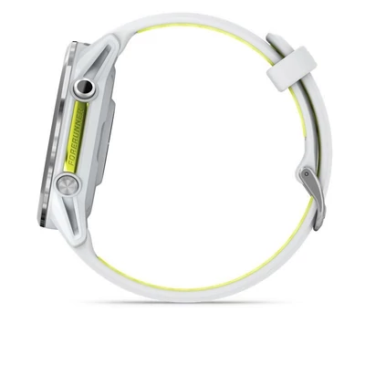 Kép 5/7 - Garmin Forerunner 970 prémium futóóra - fehér kő tok és fehér kő/átlátszó élénk sárga szíj