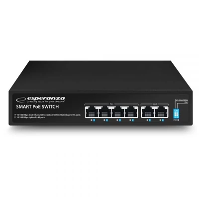 Kép 3/4 - Esperanza ENS105 Spinner 4 PoE + 2 UPLINK PORT Ethernet Switch
