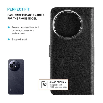 Kép 3/10 - FIXED Opus oldalranyíló telefontok TCL 50 NxtPaper/50 Pro NxtPape telefonhoz, fekete