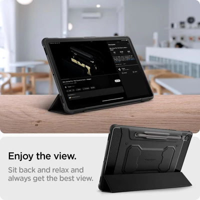 Kép 9/10 - Spigen Rugged Armor Pro for Samsung Galaxy Tab S10 FE+ Tok Fekete