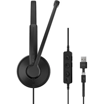 Kép 2/3 - Sennheiser / EPOS Impact 100 Microsoft Teams Mono USB-C/A Fejhallgató Fekete