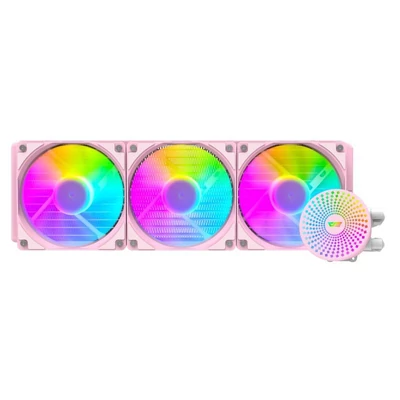 darkFlash Radiant DC 360 univerzális CPU vízhűtés rózsaszín