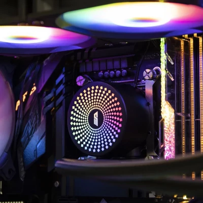 Kép 7/8 - darkFlash DC420 ARGB vízhűtéses hűtő fekete