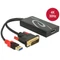 DeLock DVI-D (Dual Link) (24+1) male &gt; Displayport 1.2 female Adapter Black
