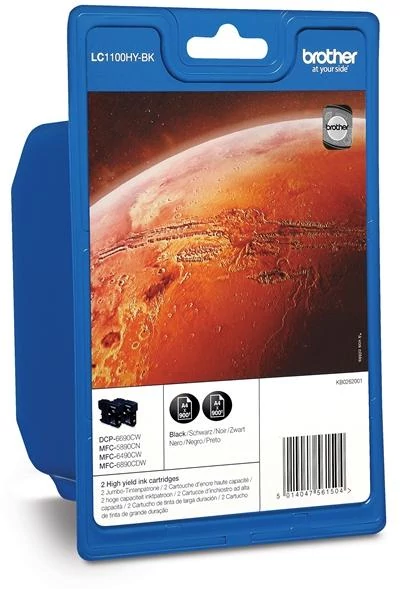 Brother LC1100 fekete eredeti tintapatron duplacsomag