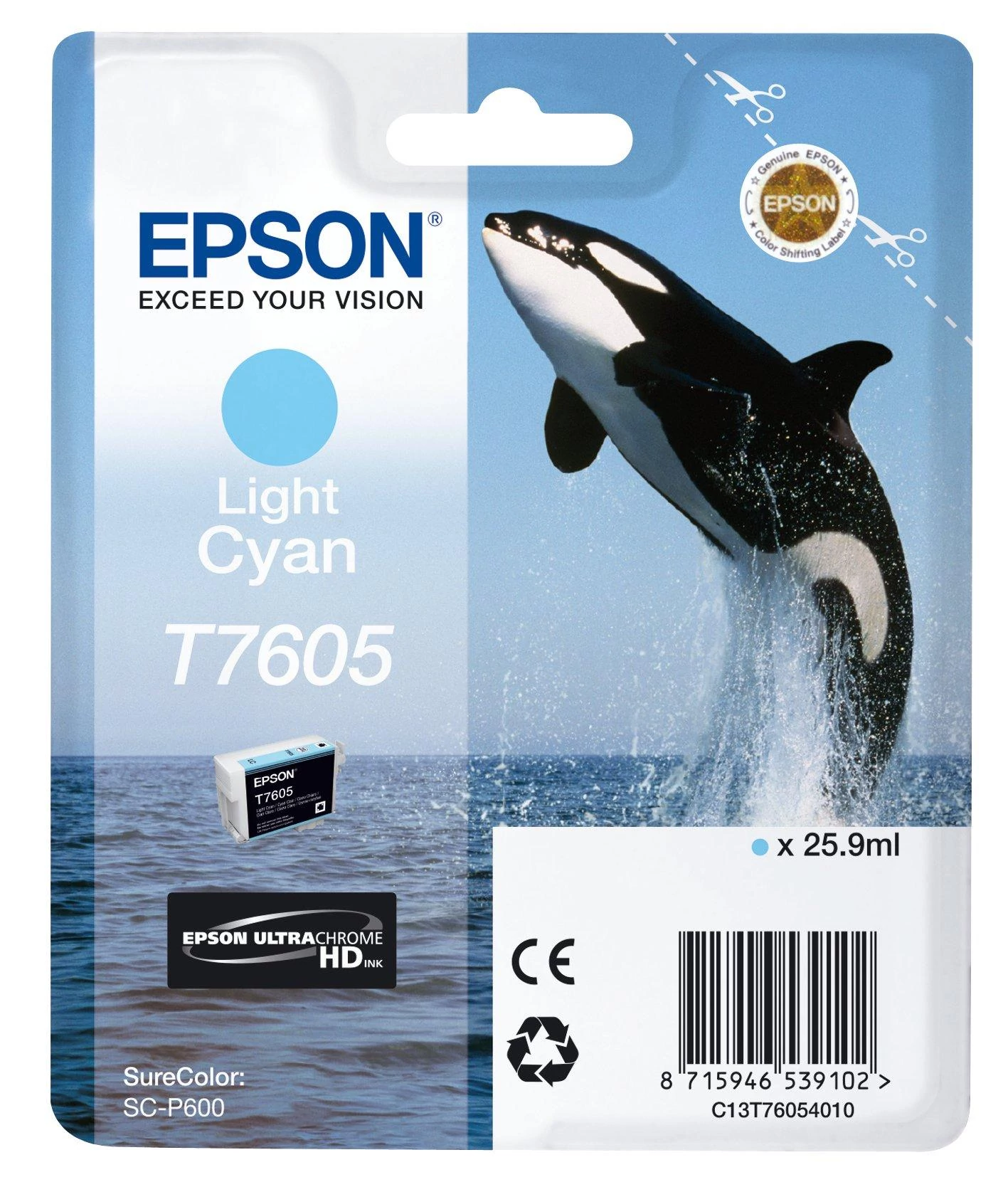 Epson T7605 világoskék eredeti tintapatron