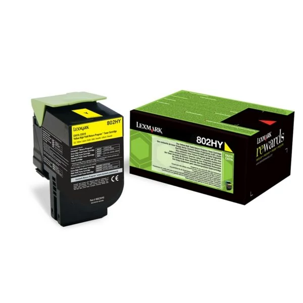 Lexmark [802Y] 80C20Y0 sárga eredeti toner