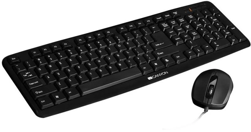 Canyon CNE-CSET1-HU Classic Wired billentyűzet + egér Black HU