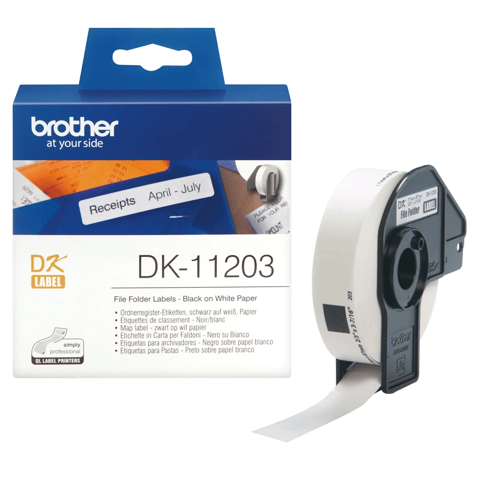 Brother DK-11203 fehér eredeti öntapadós címke 17mm