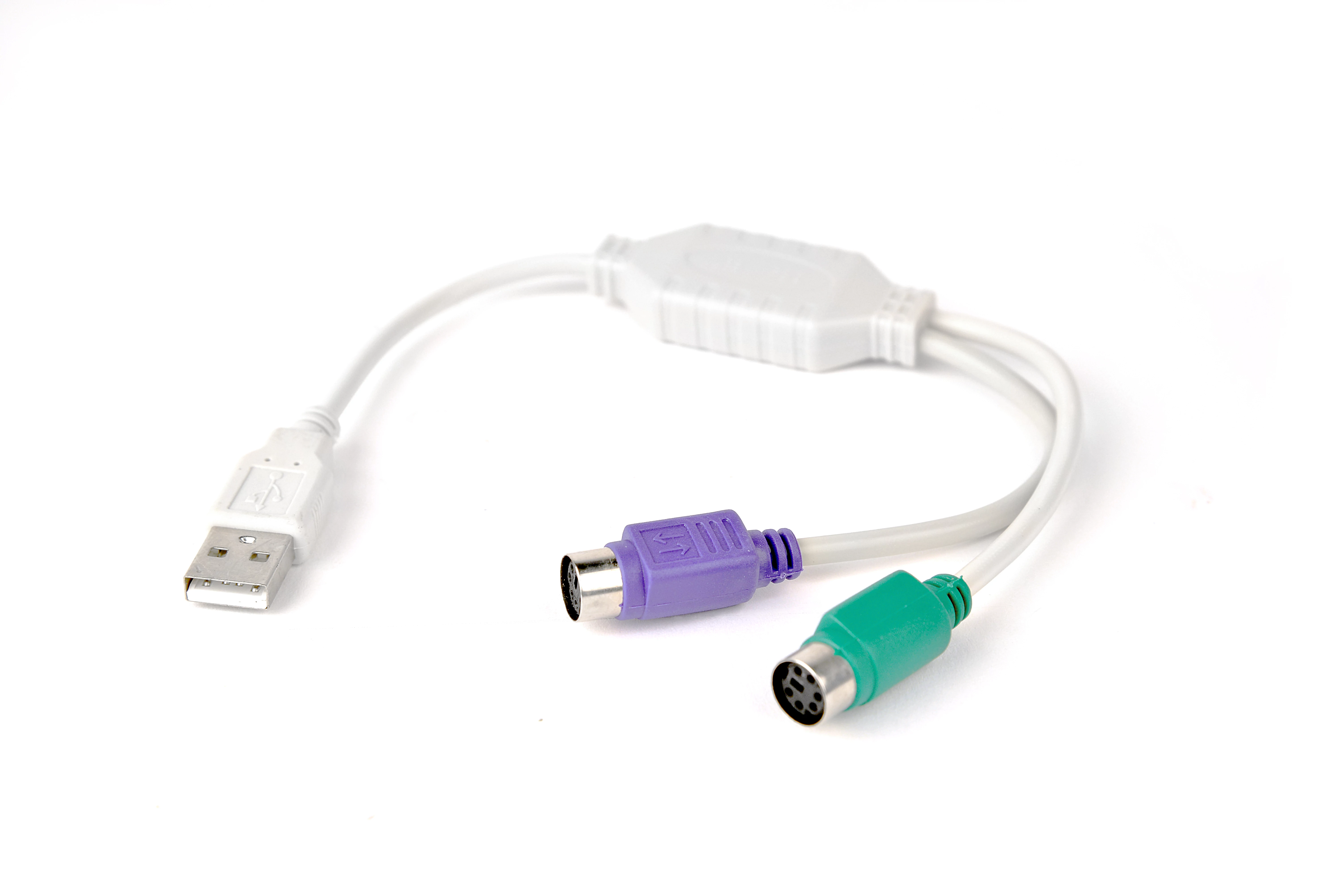 Adapter Gembird UAPS12 USB to PS/2 Converter Cable 0,3m White