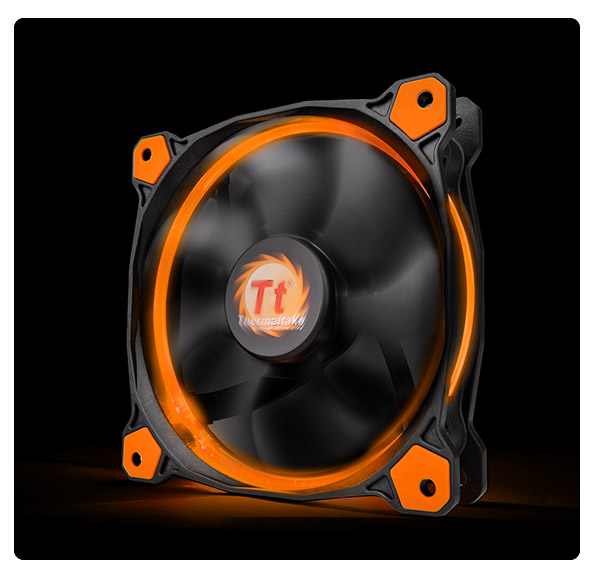 Thermaltake CL-F039-PL14OR-A Riing 14cm Cooler Black/Orange LED