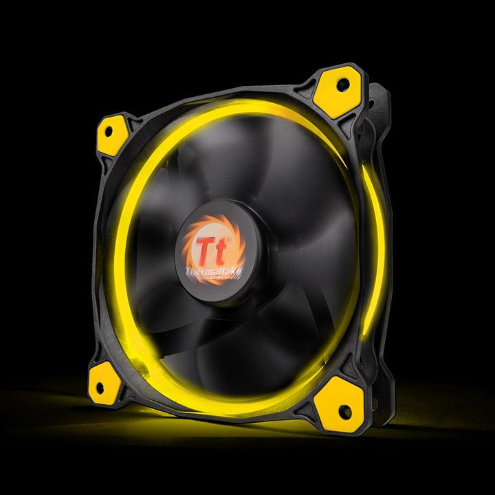Thermaltake CL-F038-PL12YL-A Riing 12cm Cooler Black/Yellow LED
