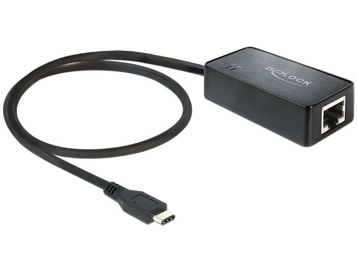 DeLock adapter SuperSpeed USB (USB 3.1, Gen 1) with USB Type-C male > Gigabit LAN 10/100/1000 Mb/s