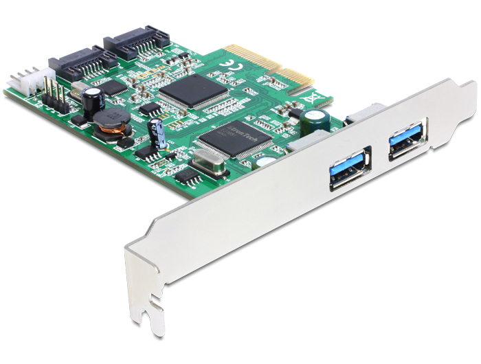 DeLock PCI Express Card > 2x external USB 3.0 + 2x internal SATA 6 Gb/s