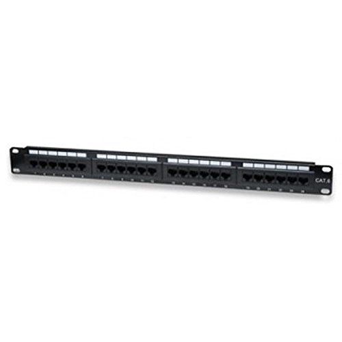 WP 24-port patch panel 1U fekete