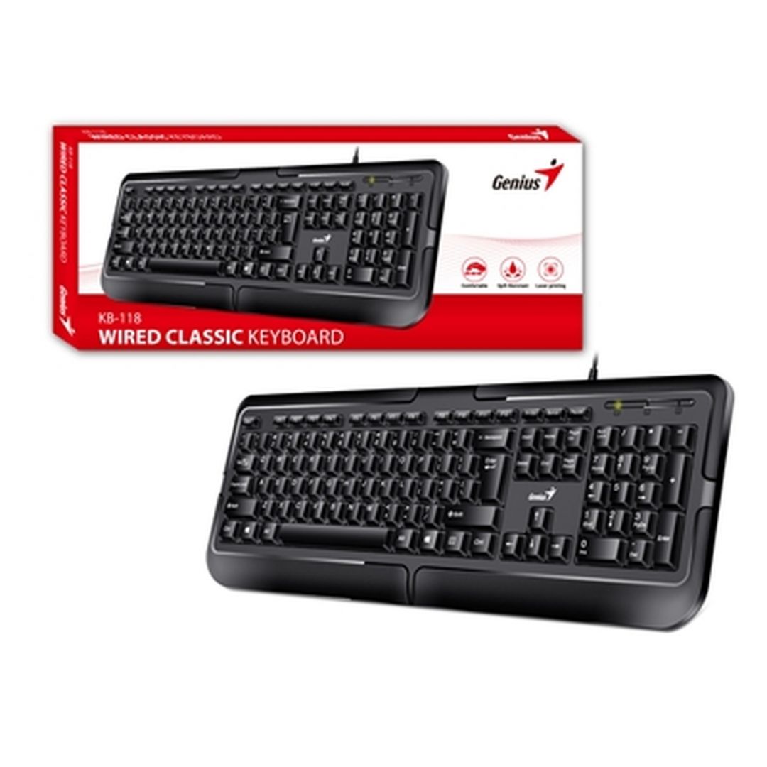 Genius KB-118 USB billentyűzet Black HU