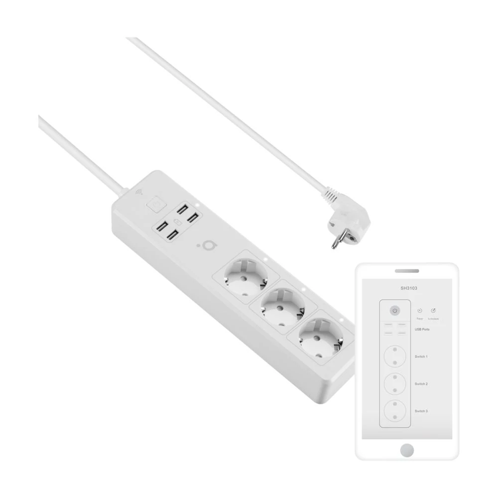 ACME SH3103 Smart 3 Socket Wi-Fi elosztó fehér