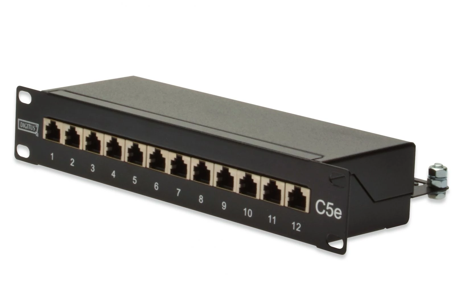 Digitus 12-port patch panel 1U fekete