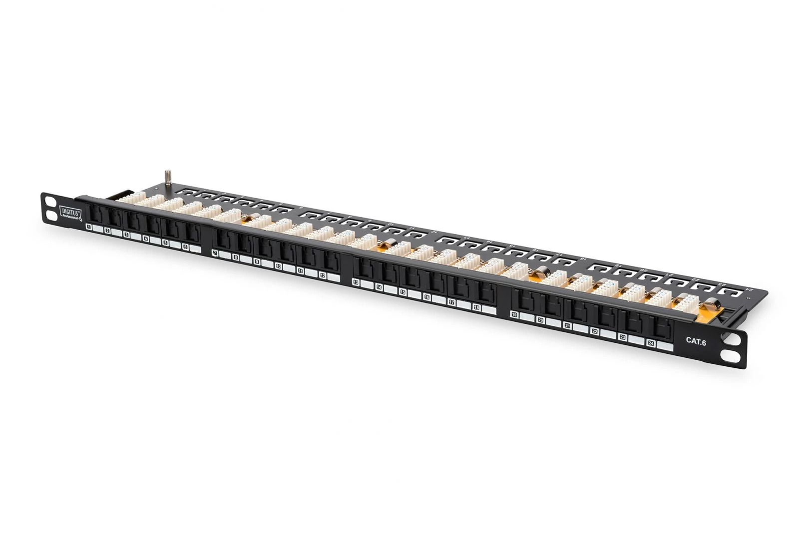 Digitus 24-port patch panel 0,5U fekete