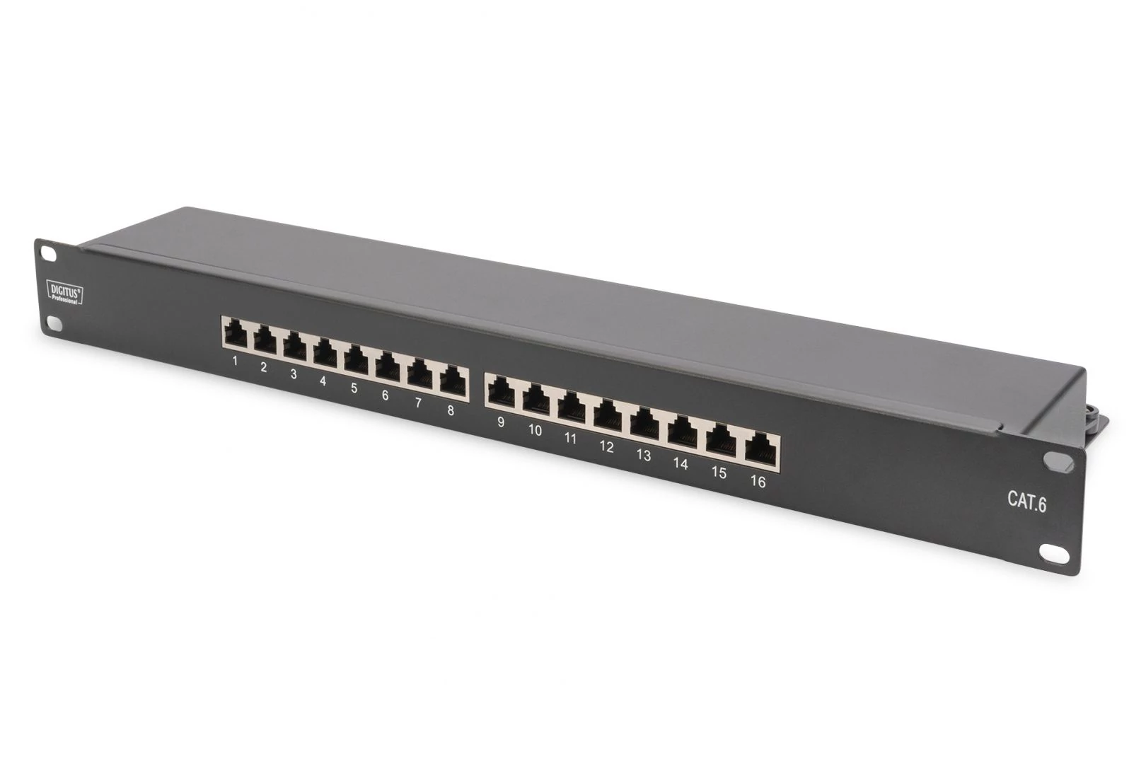 Digitus 16-port patch panel 1U fekete