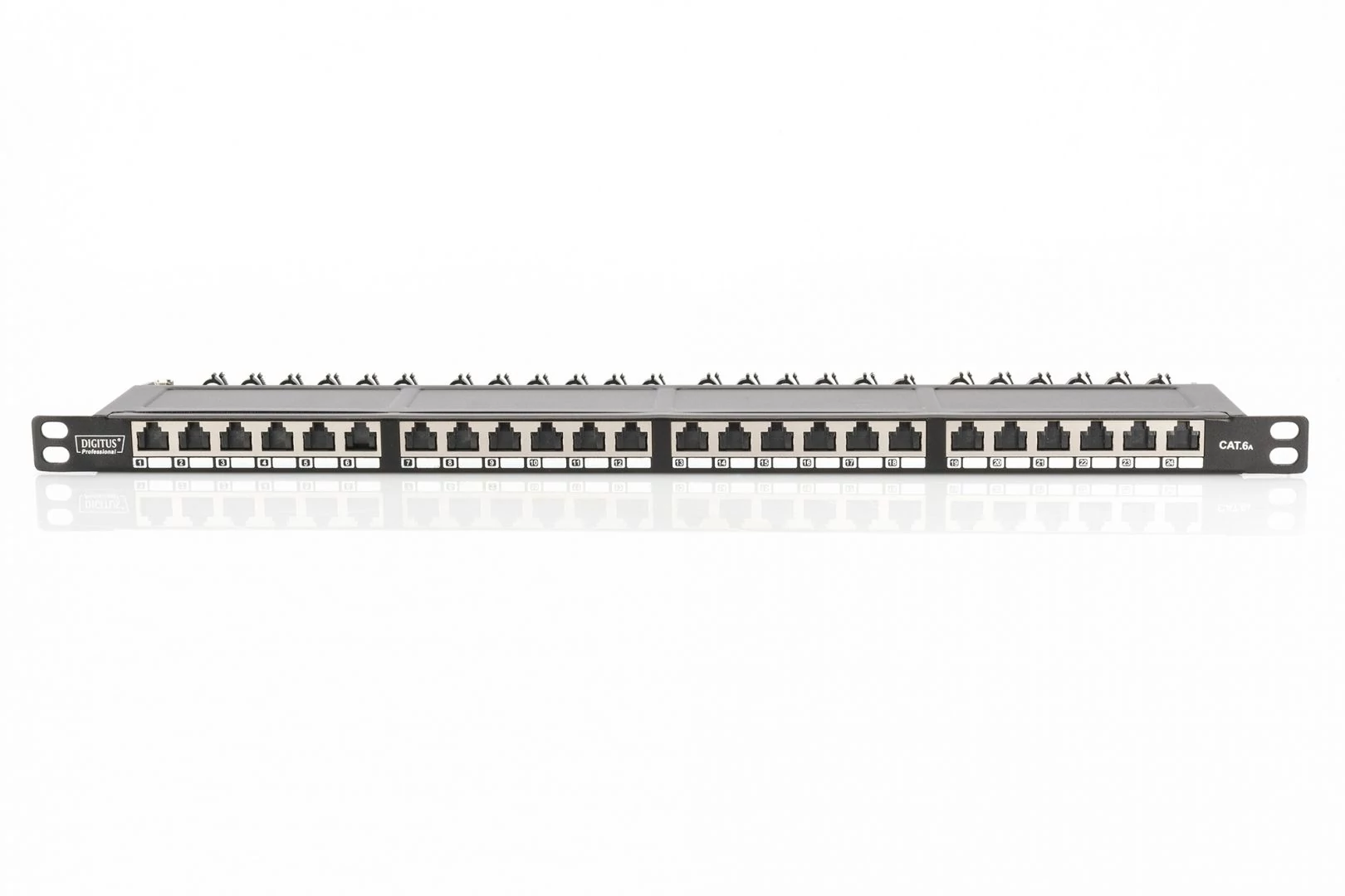 Digitus 24-port patch panel 0,5U fekete