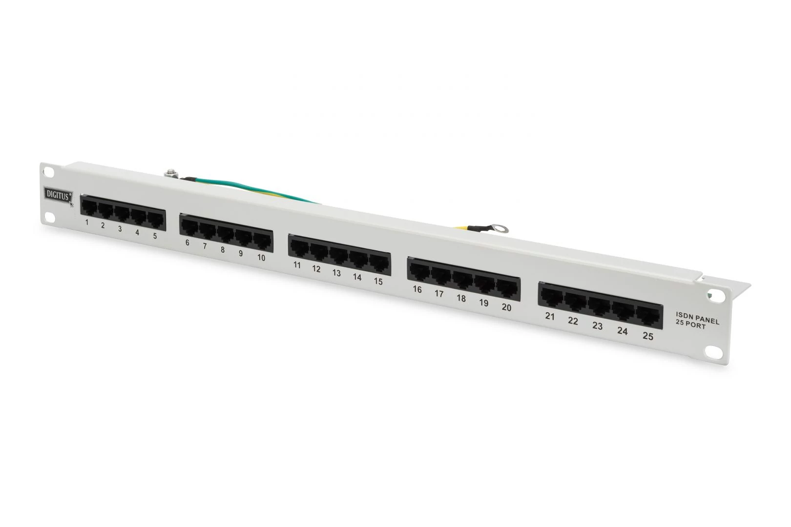 Digitus 25-port patch panel 1U szürke