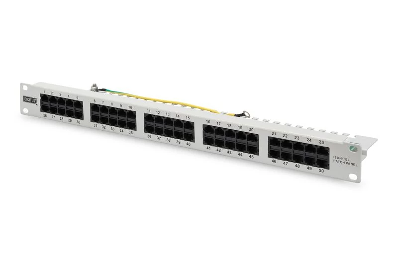Digitus 50-port patch panel 1U szürke