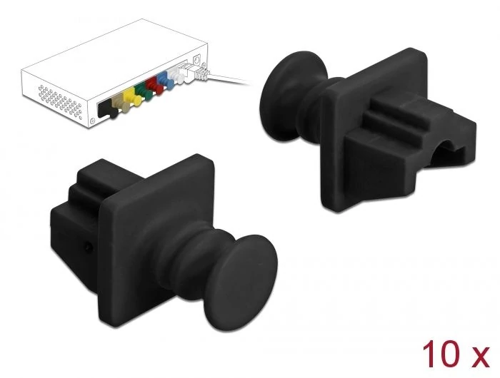 DeLock Dust Cover for RJ45 jack 10 pieces