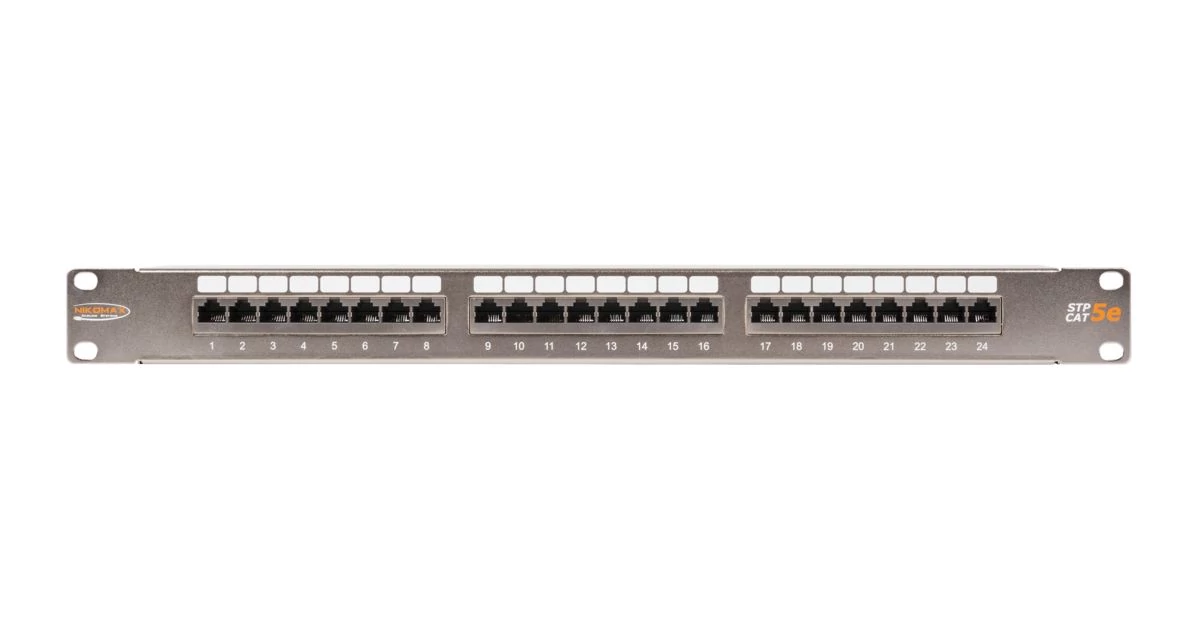 NIKOMAX 24-port patch panel 1U szürke