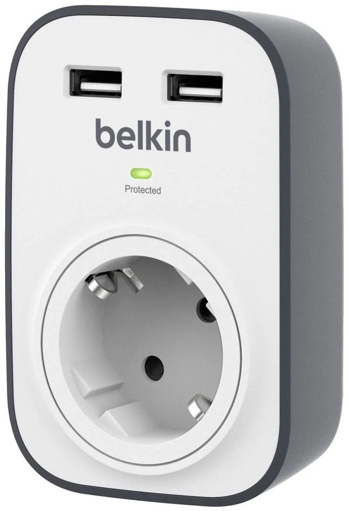 Belkin BSV103VF túlfeszültségvédő USB töltő fehér/Grey