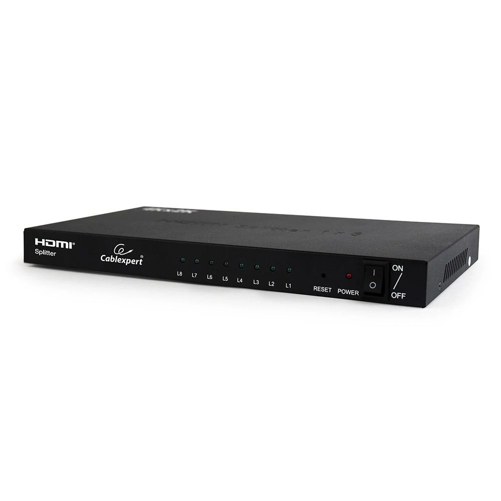 Gembird DSP-8PH4-03 8 portos HDMI splitter fekete