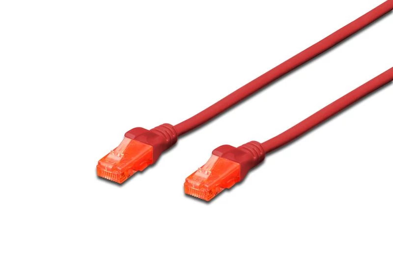 Digitus CAT6 U-UTP patch kábel 1m piros