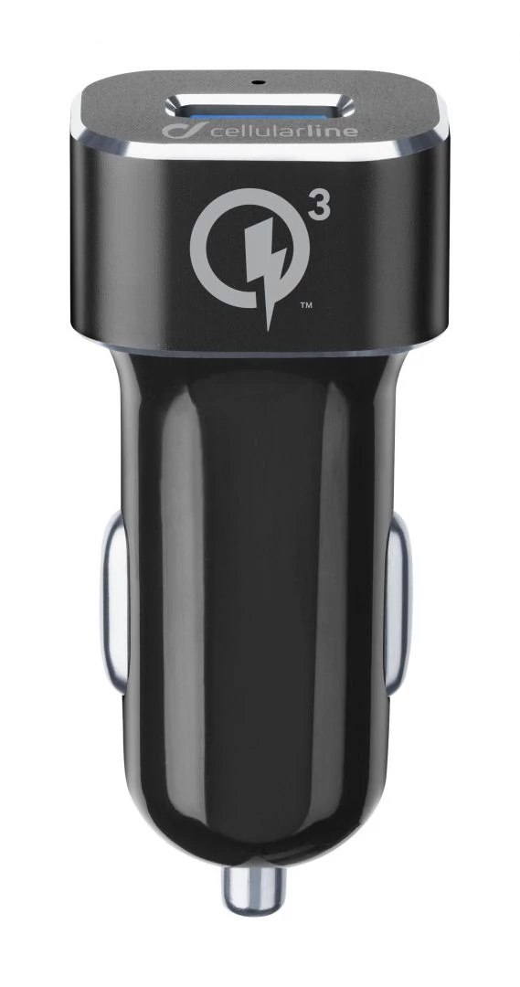 Cellularline Set USB car charger and durable USB-C cable Tetra Force 18W Qualcomm Quick Charge 3.0 B
