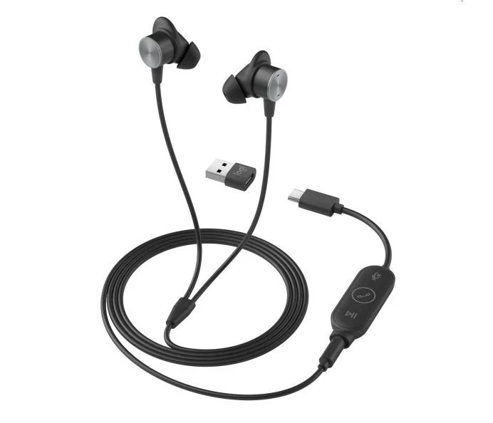 Logitech Zone Wired Earbuds Graphite
