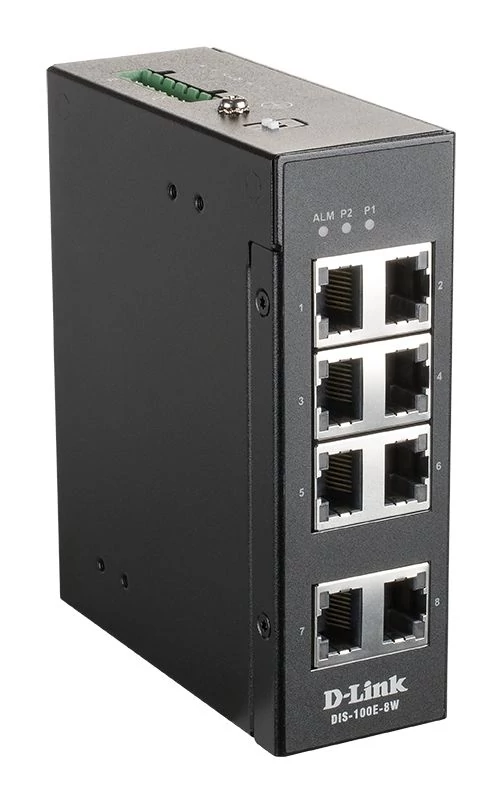 D-Link DIS-100E-8W industrial fast ethernet nem menedzselhető switch