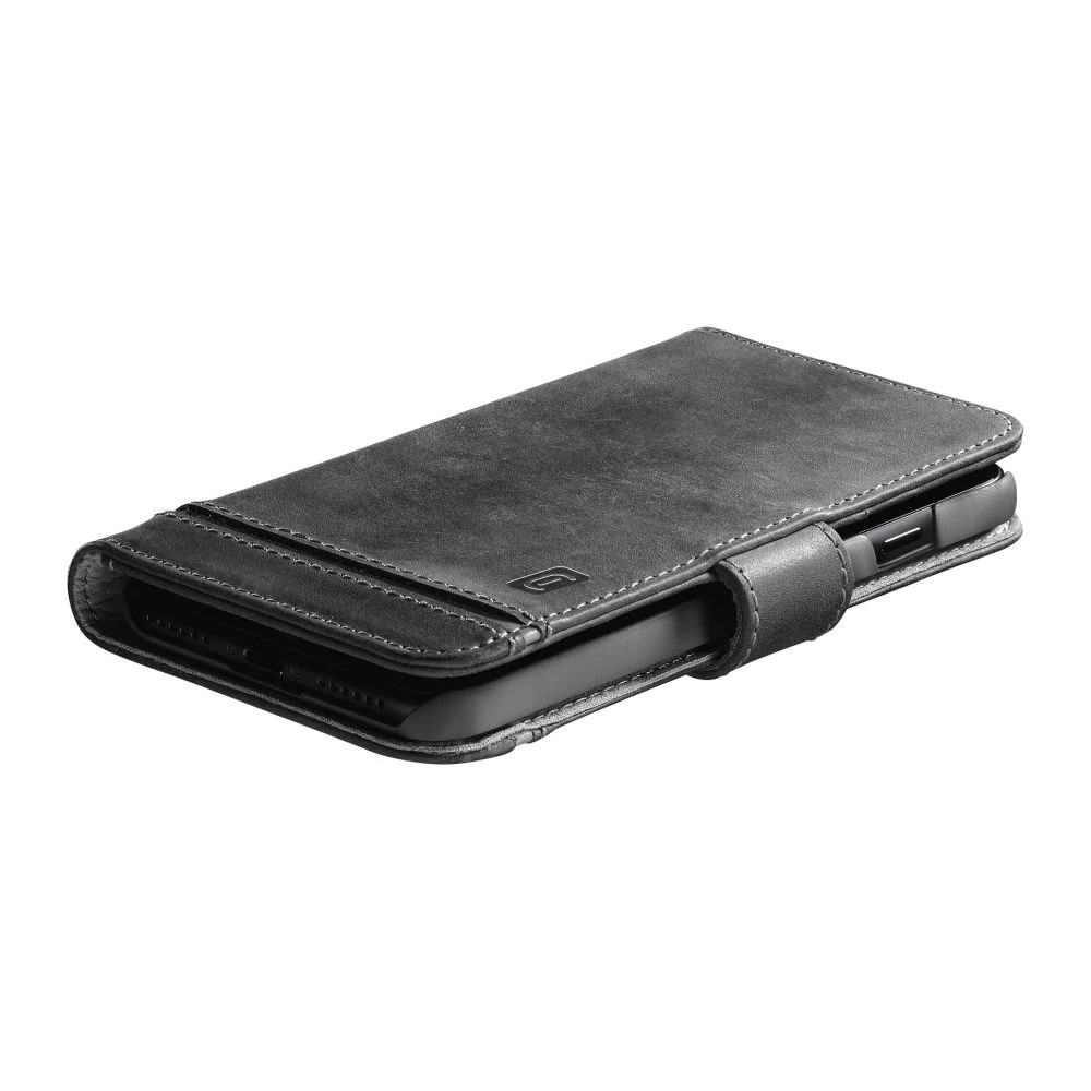 FIXED Cellularline Supreme book-type premium leather case for Apple iPhone 14 PRO, black