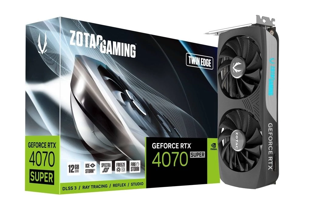 Zotac GeForce RTX4070 12GB DDR6X Super Twin Edge videókártya