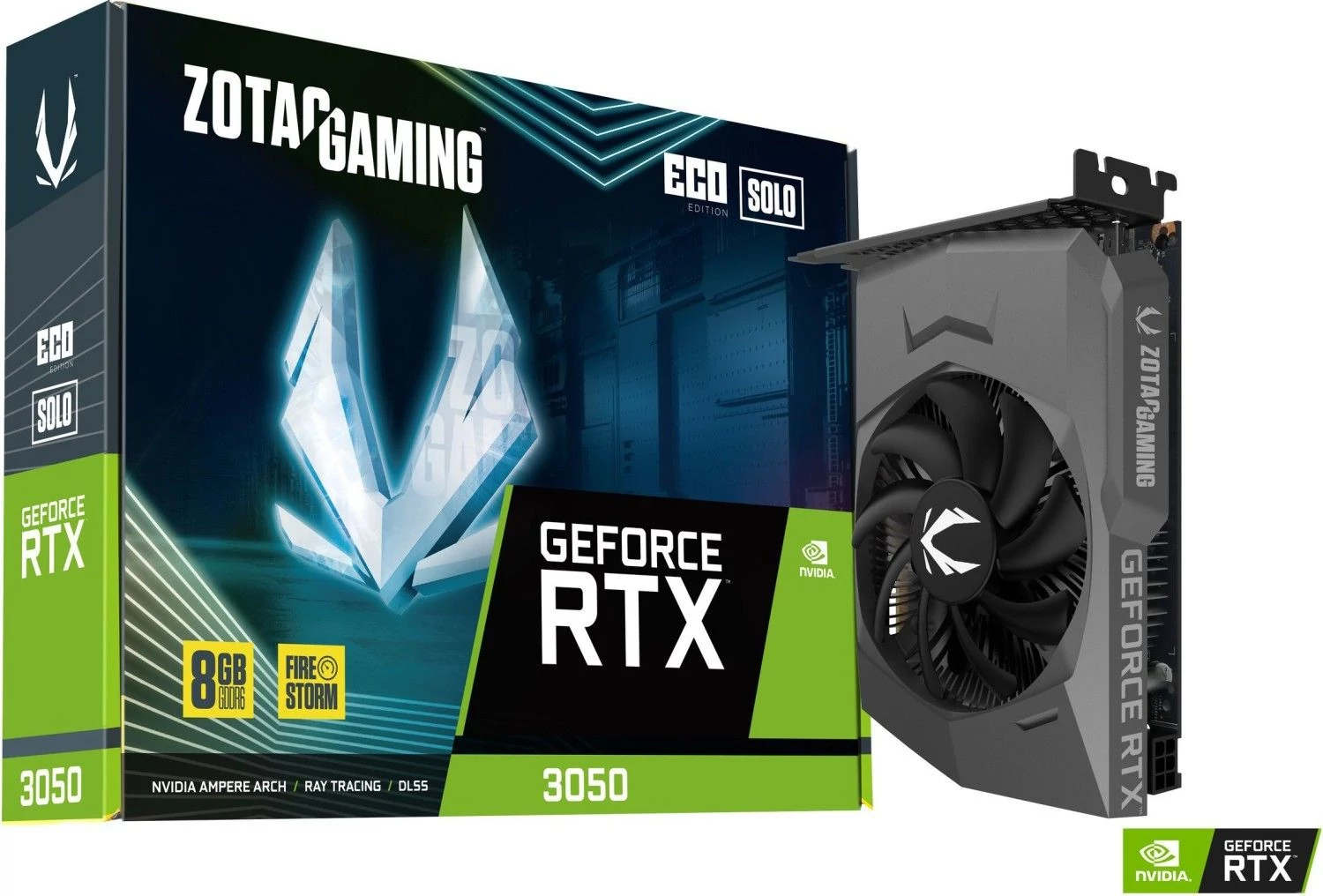 Zotac GeForce RTX3050 8GB DDR6 ECO Solo videókártya