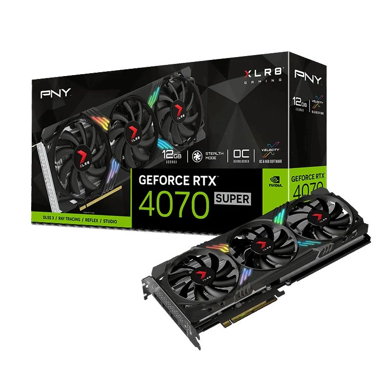 PNY GeForce RTX4070 12GB DDR6X SUPER XLR8 Gaming VERTO EPIC-X RGB Videókártya